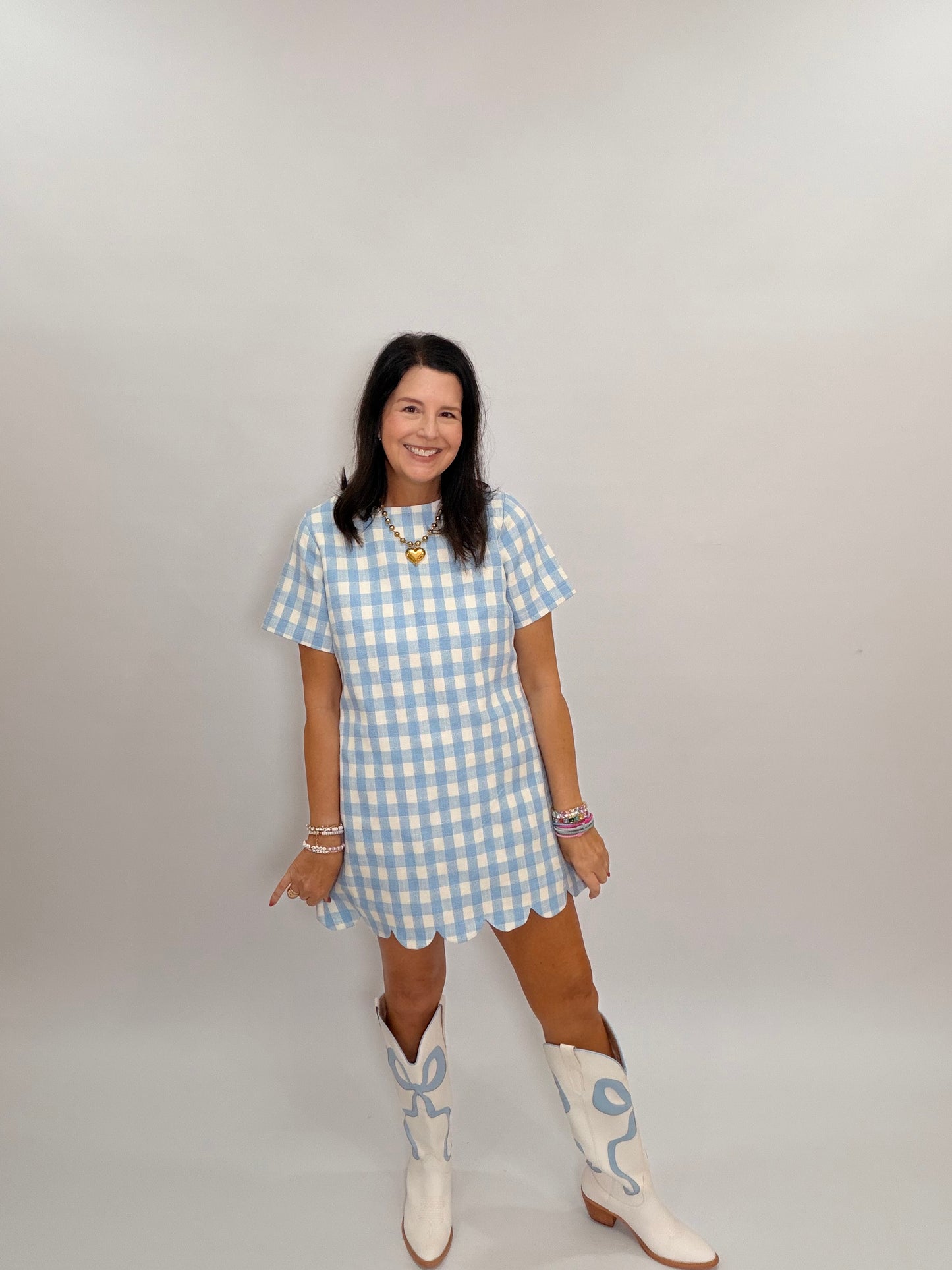 Gingham Blue Dress - LOL