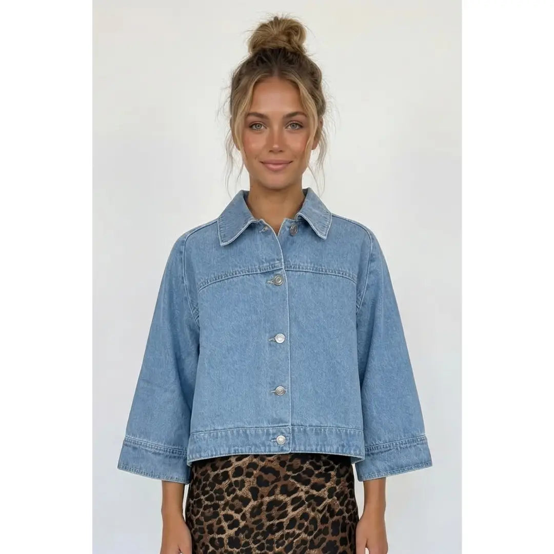 Denim Cape Jacket