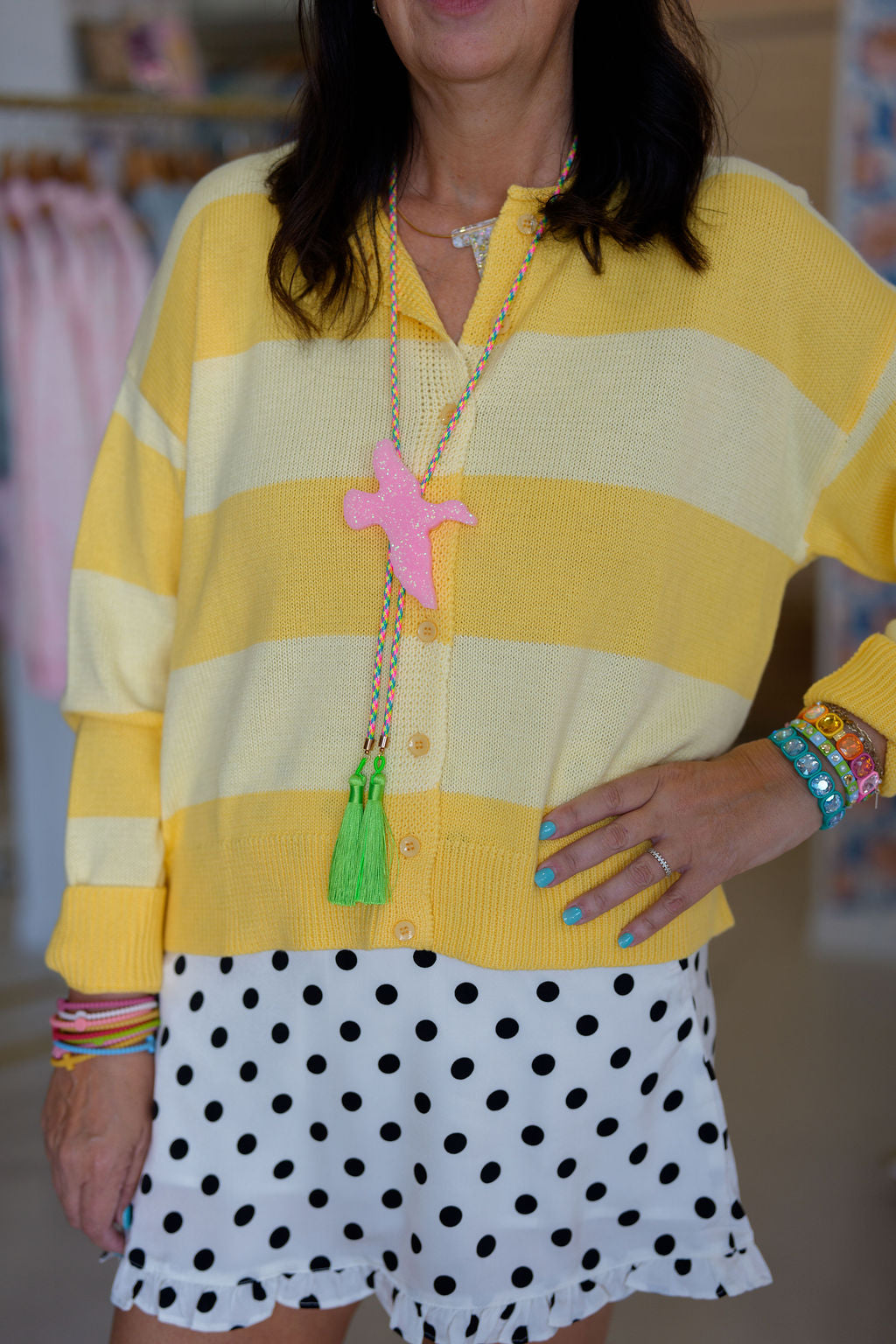 Daisy Stripe Cardigan