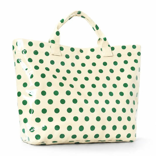 Large Polka Dot Vinyl Tote Bag