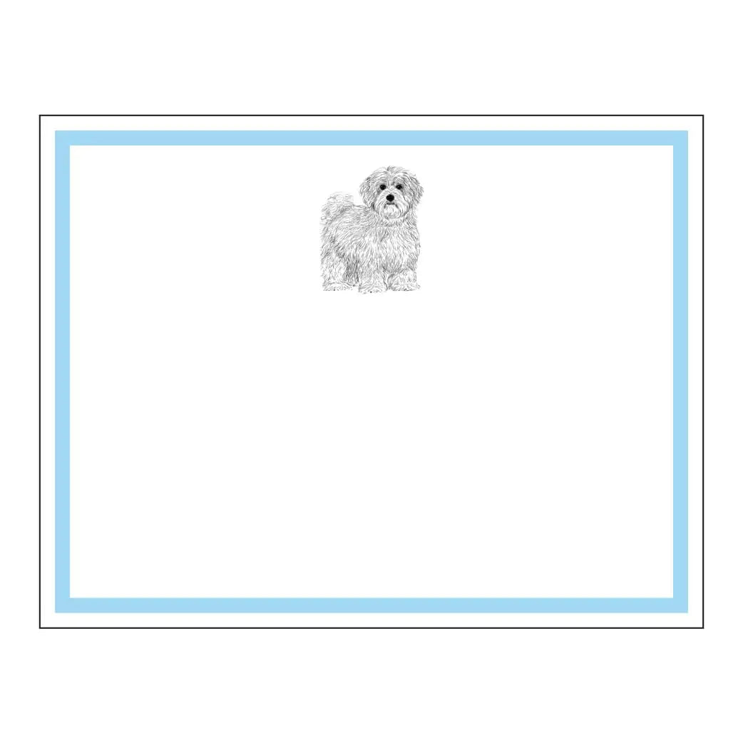 Flat Notecards (white dog)