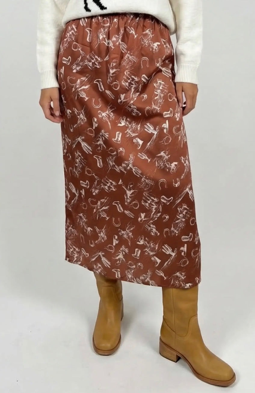 Rodeo Silk Skirt