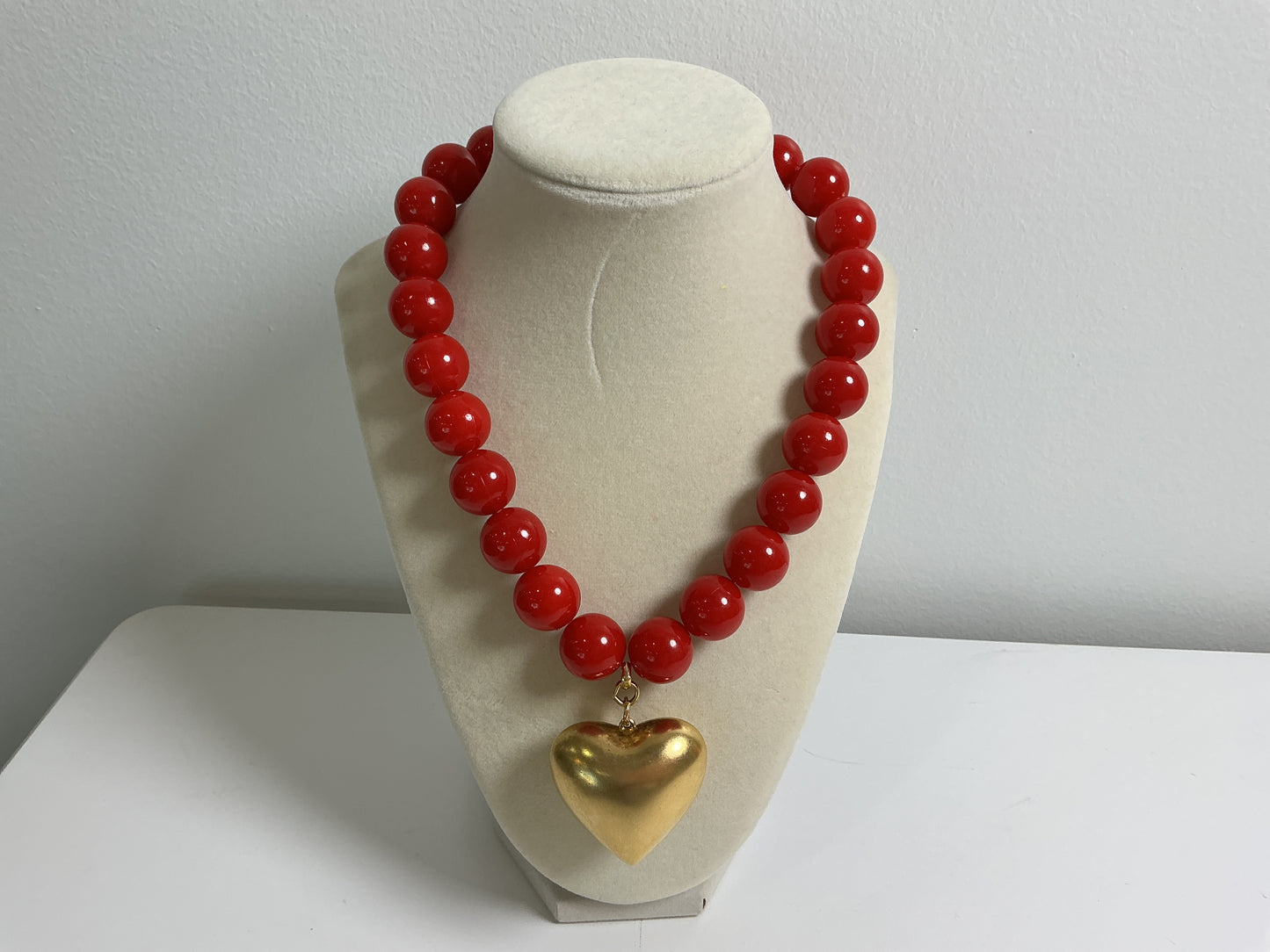 Chunky Necklace with heart charm