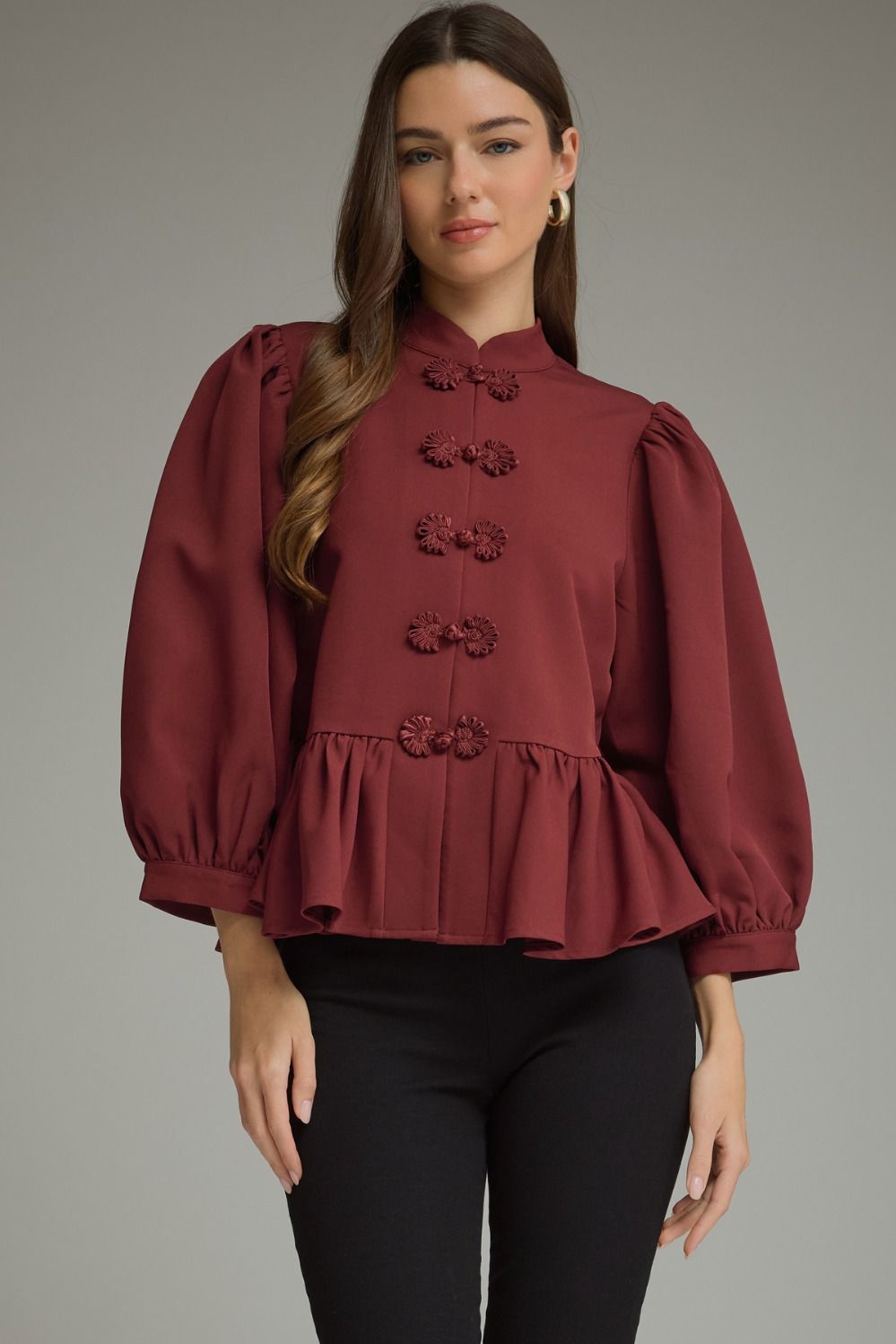 Bordeaux & Bows Top