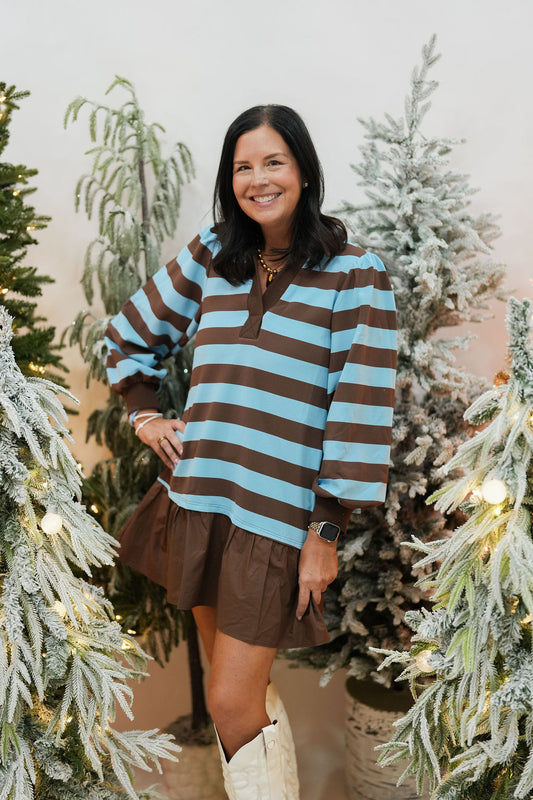 Blue & Choco Dress