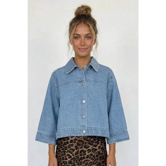 Denim Cape Jacket