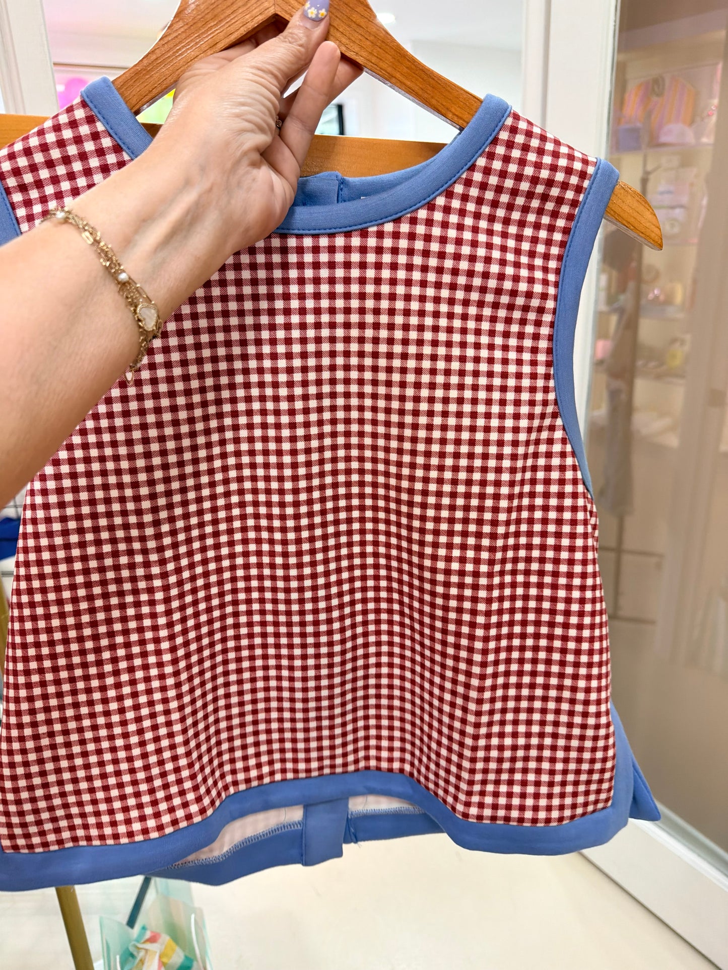 Red Gingham Skort Set
