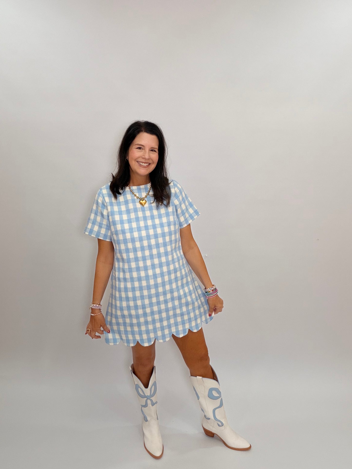 Gingham Blue Dress - LOL