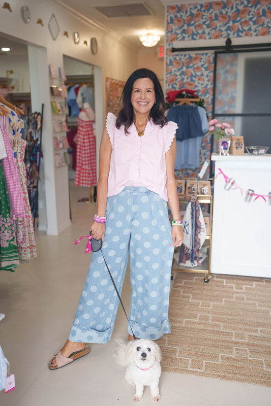 Polka Wide Leg Jeans
