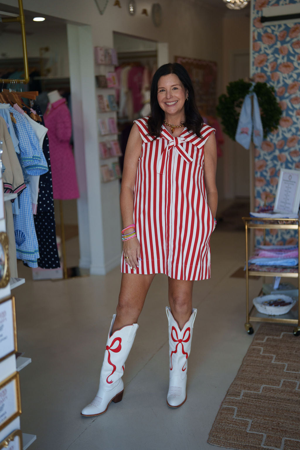 Red Stripe Sailor Dress
