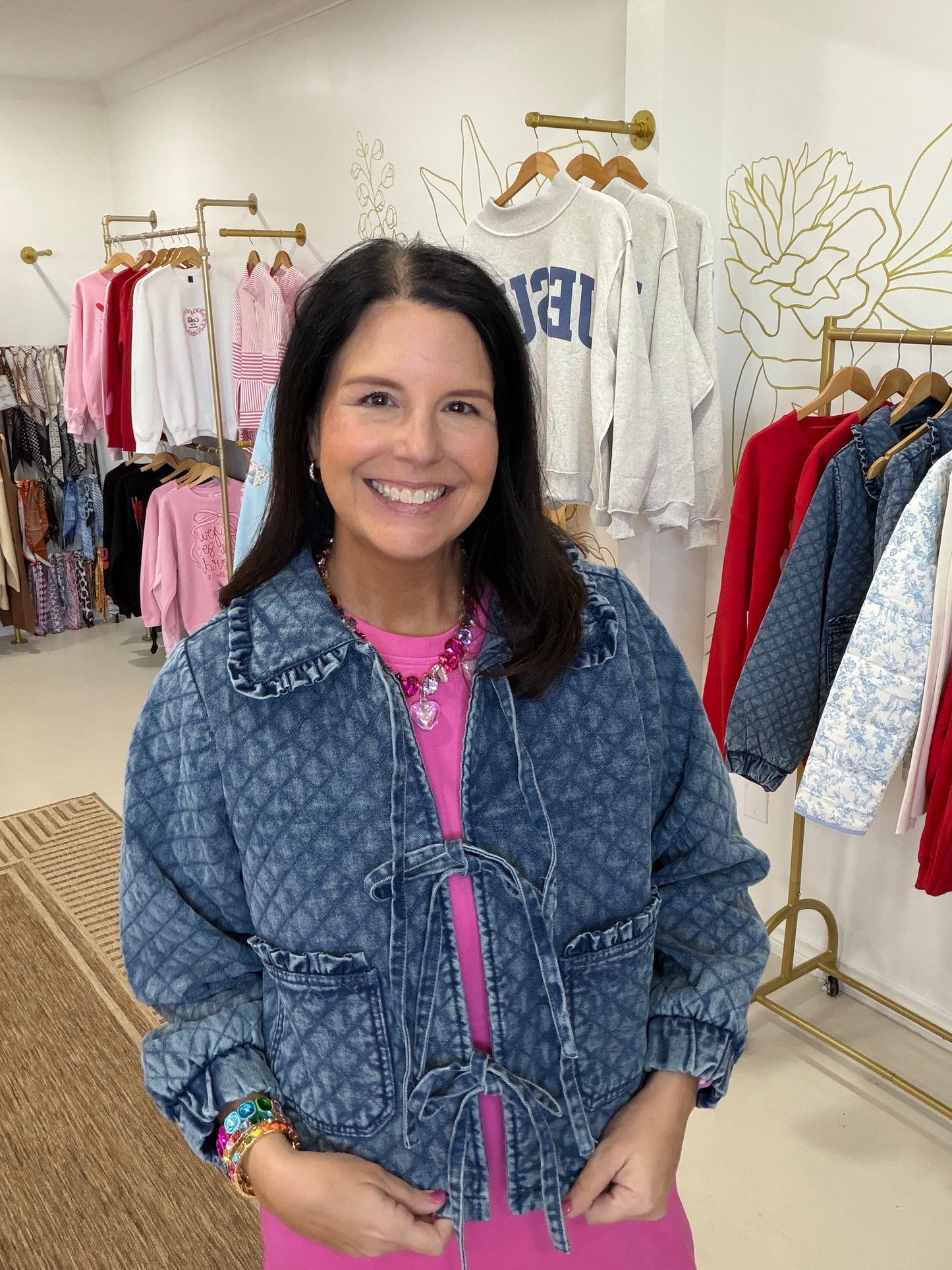 Quilted Denim Jacket