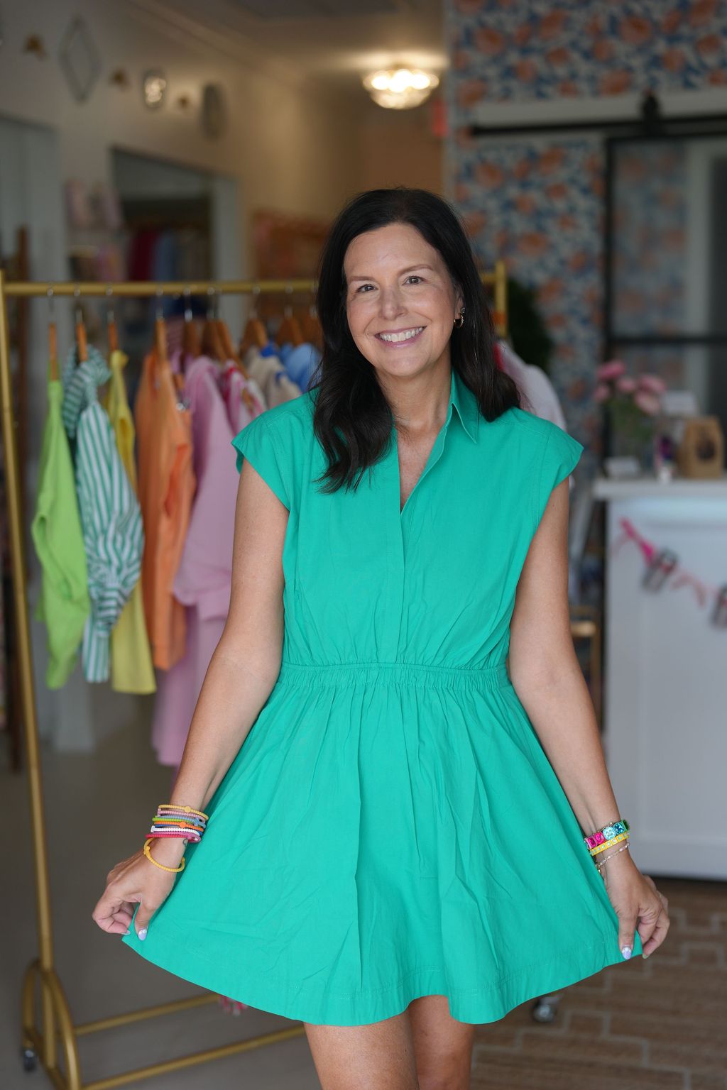 Green summer dress