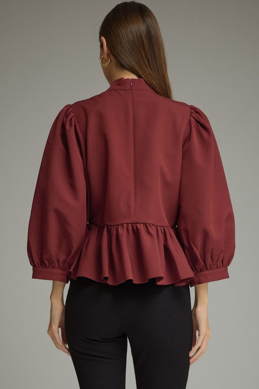 Bordeaux & Bows Top
