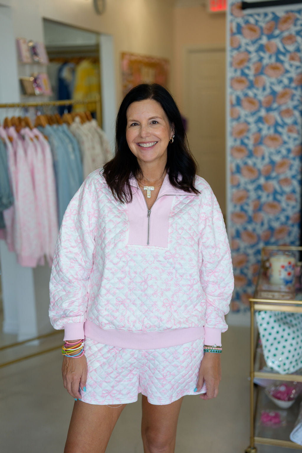 Pretty In Pink Quilted Set