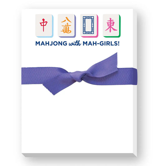Mahjong with Mah-girls notepad