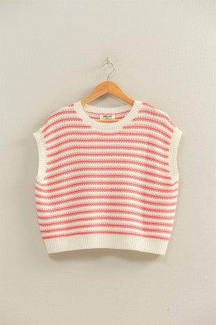 Taffy Pink Crop Sweater