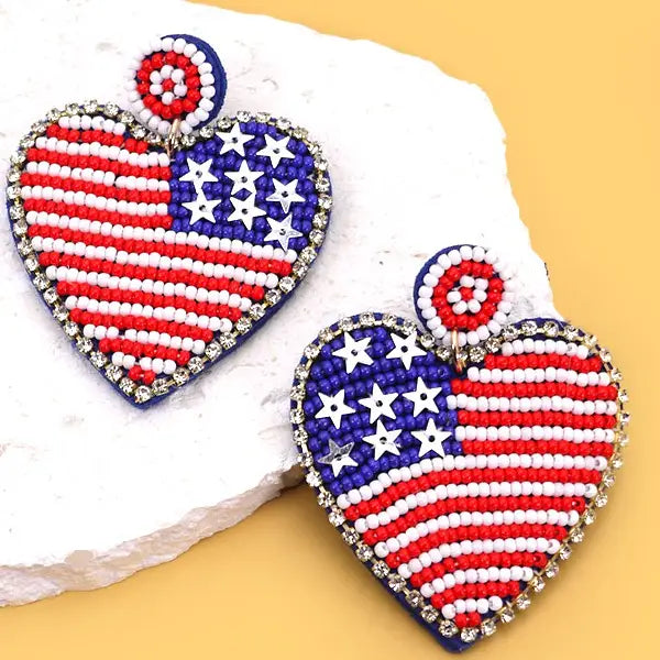4th of July earrings