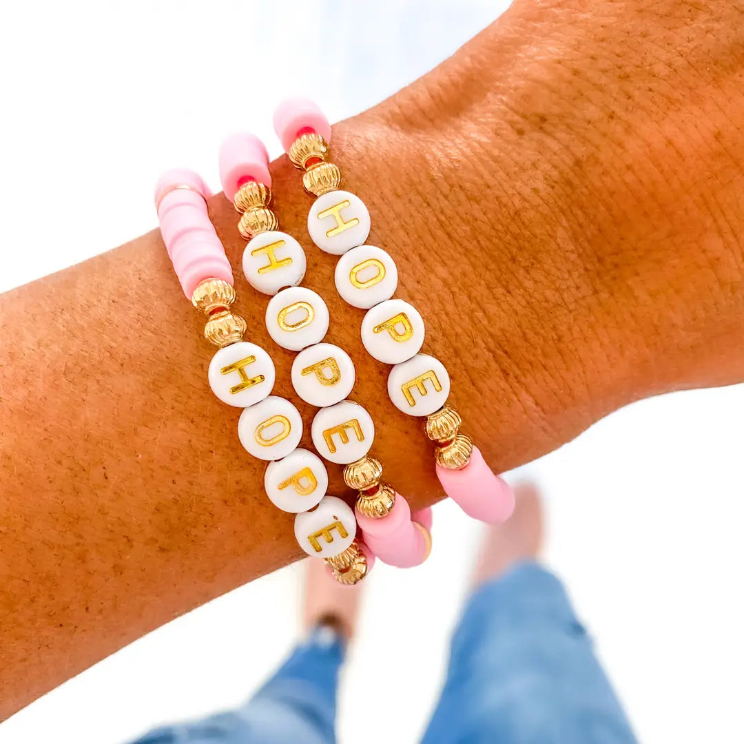 Pink hope bracelet