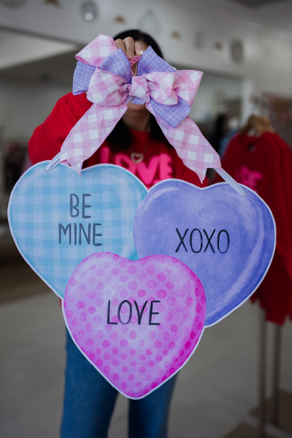 Conversations Hearts Trio Door Hanger