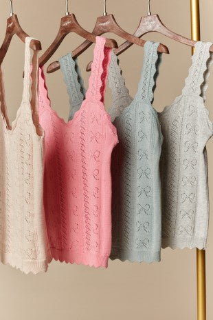 Bow Tank (pink) - LOL