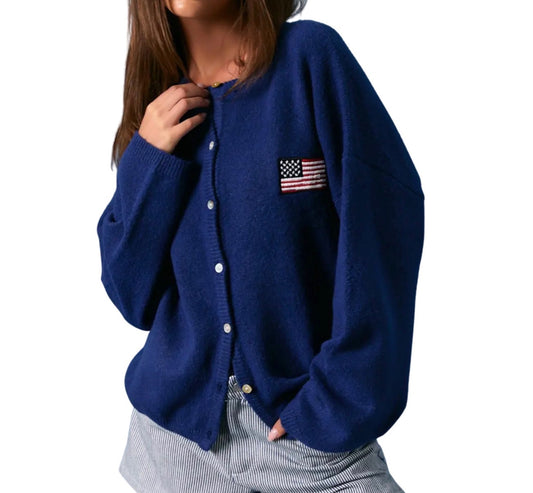 Navy Flag Cardigan