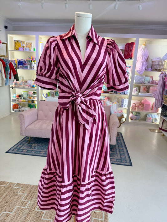 The Uptown Stripe Midi